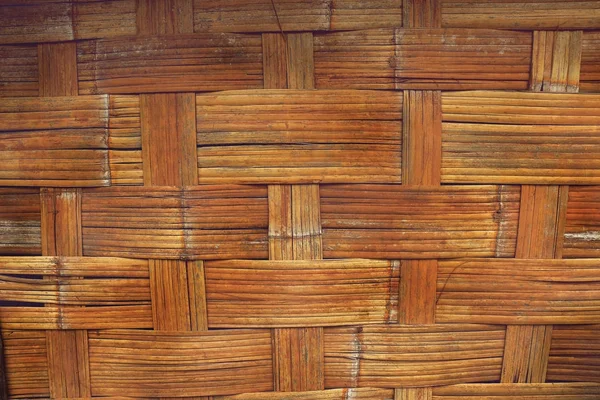 Texture of old wall of bamboo house, resort in rural Thailand. — Stock Photo, Image