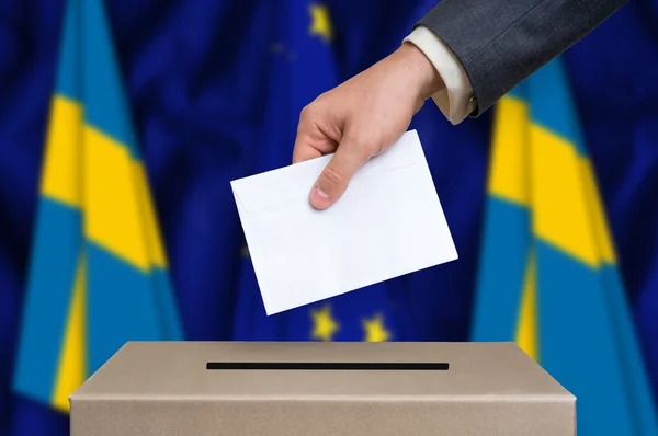 Elezioni in Svezia - votazione alle urne — Foto Stock