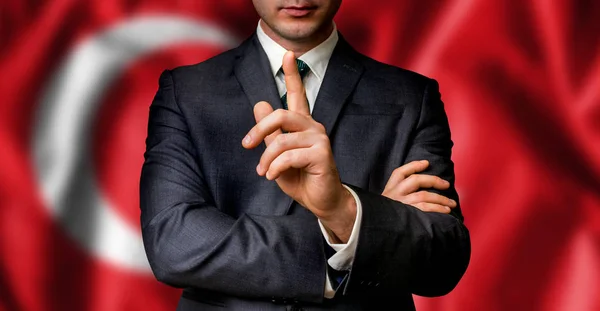 Turkish candidate speaks to the people crowd — Stock Photo, Image