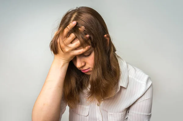 Young disappointed woman in depression — Stock Photo, Image