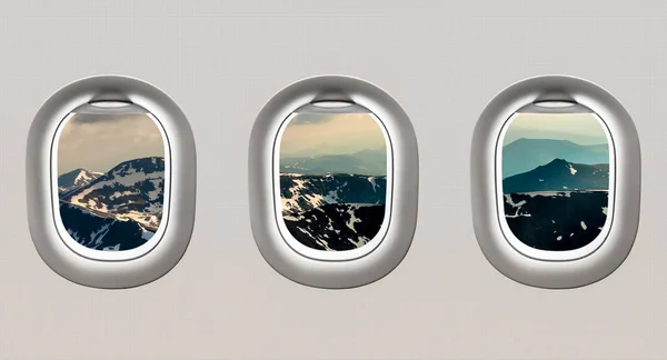 비행기 창에서 마케도니아에 산 — 스톡 사진