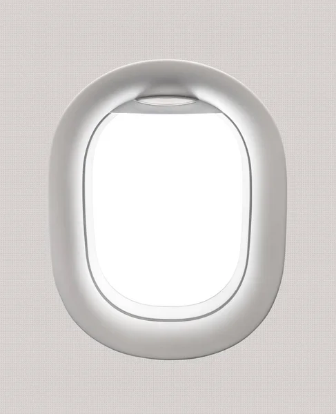 Ventana blanca en blanco del avión — Foto de Stock