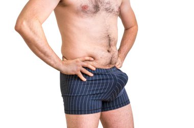 Attractive man with big penis inside underwear