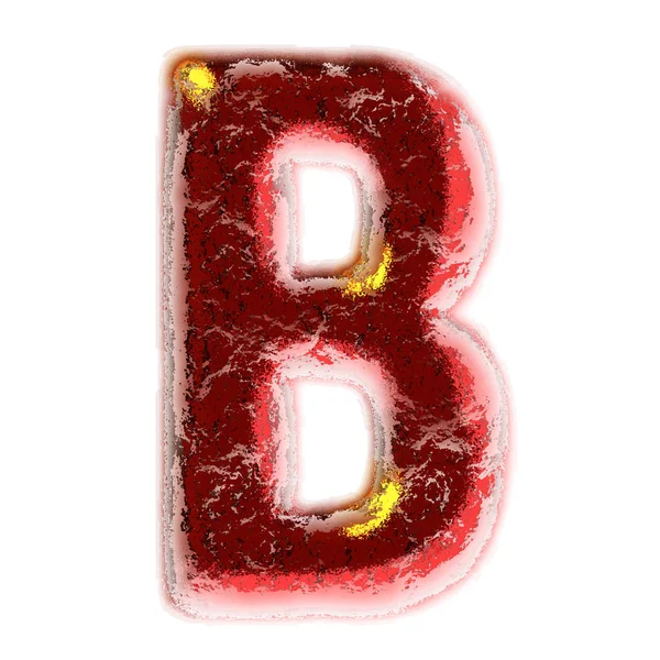 Letter B isolated on white background — Stock Photo, Image