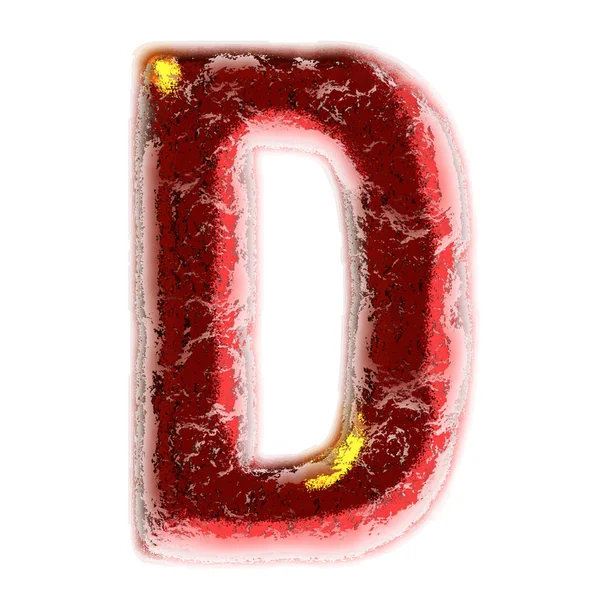 Буква D изолирована на белом фоне — стоковое фото