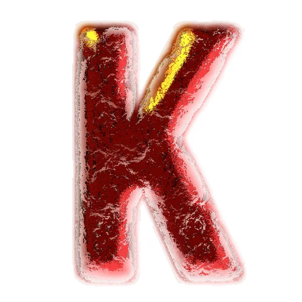 Letter K isolated on white background — Stock Photo, Image