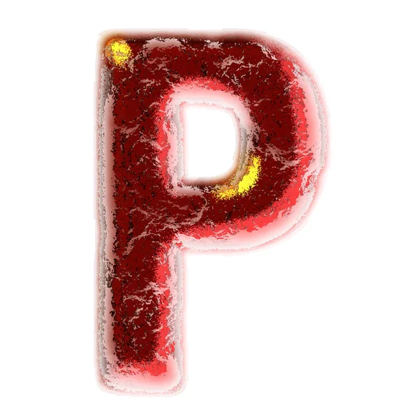 Letter P isolated on white background — Stock Photo, Image