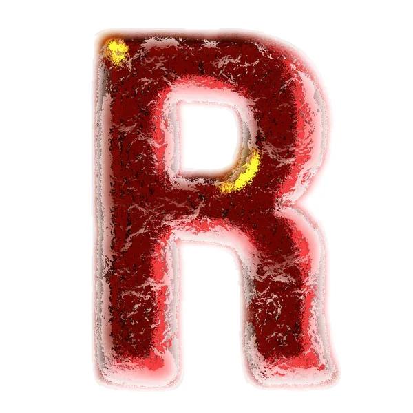 Letter R isolated on white background — Stock Photo, Image