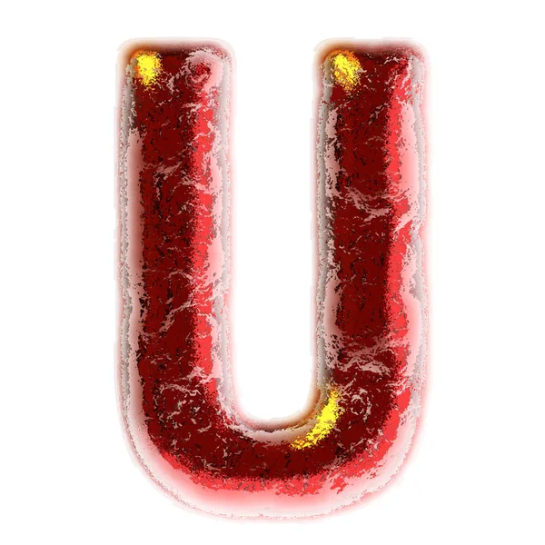 Letter U isolated on white background — Stock Photo, Image