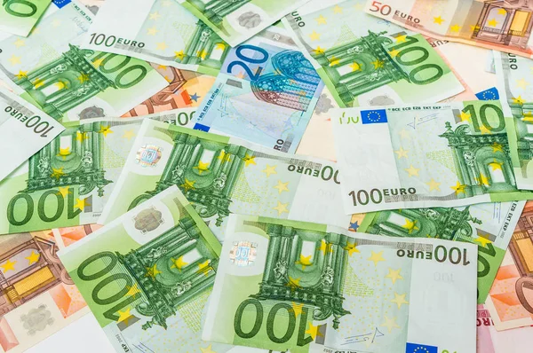 Hintergrund Euro-Banknoten — Stockfoto