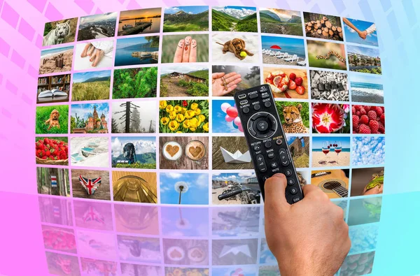 Gran mural de vídeo multimedia con control remoto —  Fotos de Stock