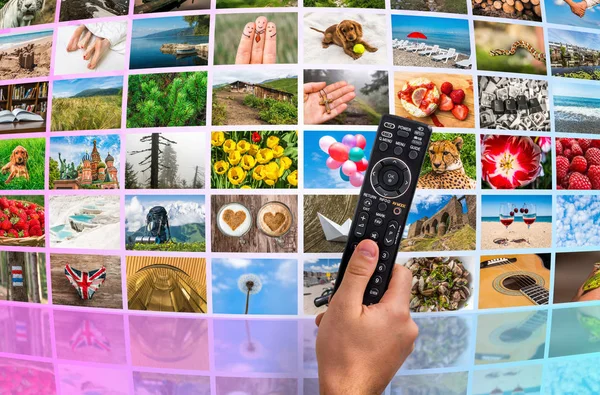 Gran mural de vídeo multimedia con control remoto — Foto de Stock