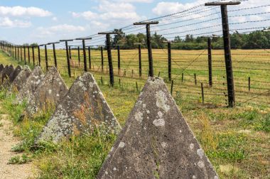 Remains of iron curtain near border of Czech republic clipart