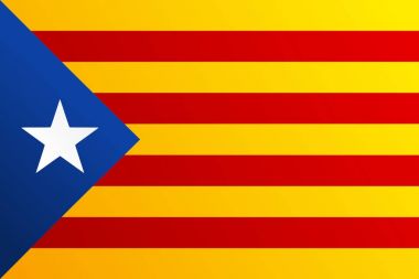 Catalonia bayrağı geçiş rengi - vektör görüntüsü ile