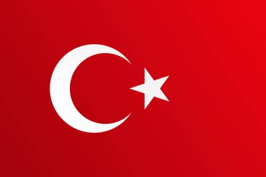 Geçiş rengi - vektör görüntü ile Türkiye'nin bayrak