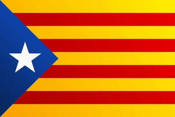 Bandera de Cataluña con color de transición - imagen vectorial — Vector de stock