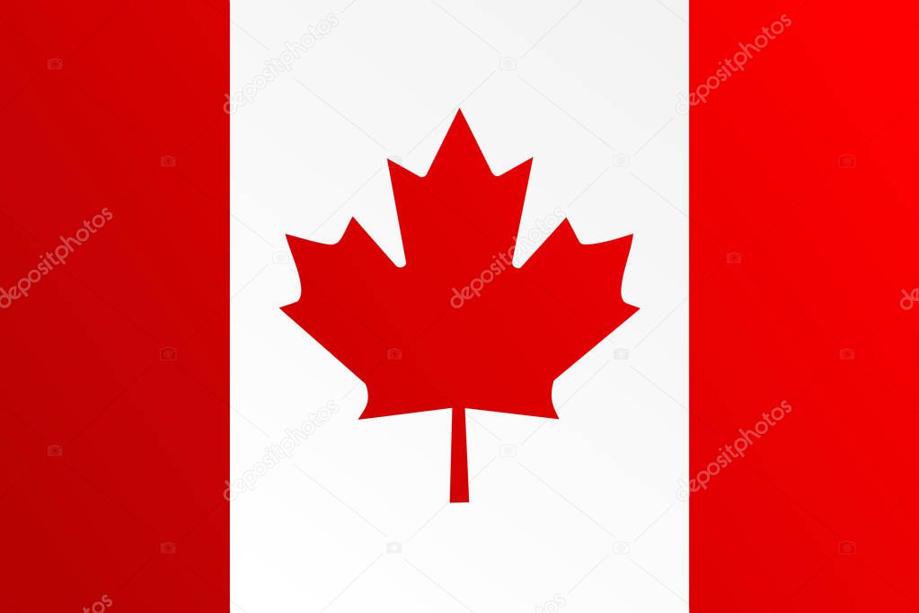 Flag of Canada with transition color - vector image