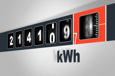 Hızlı çalışan elektrik sayacı - güç tüketimi kavramı