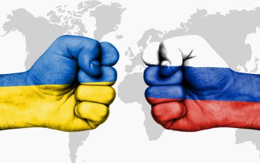Ukrayna ve Rusya - erkek yumruk arasında çatışma