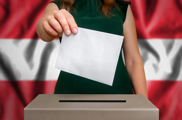 Eleição na Áustria - votação na urna — Fotografia de Stock