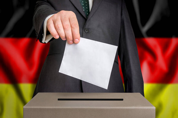 Election in Germany - voting at the ballot box