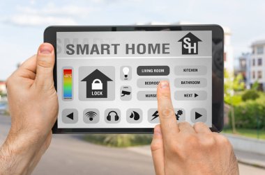 Uzak akıllı ev kontrol sistemi ile tablet