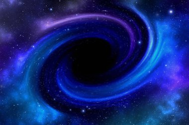 Kara delik yıldız ve derin uzayda bir yerde Bulutsusu