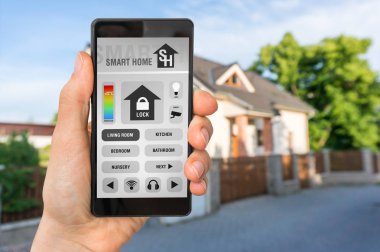 Akıllı ev kontrol app akıllı - akıllı ev concept