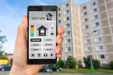 Akıllı ev kontrol app akıllı - akıllı ev concept