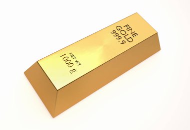 Beyaz - finansal başarı kavramı izole altın bar