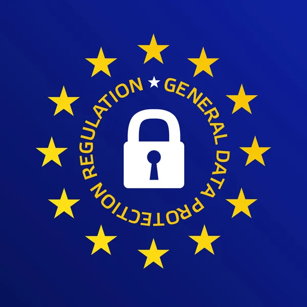 RGPD - Reglamento general de protección de datos — Vector de stock