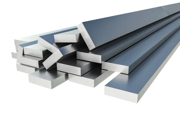 Profilés métalliques en acier en forme d'angle - concept industriel — Photo