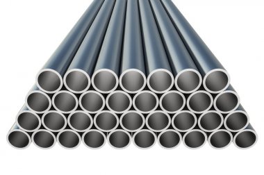 Boru şeklinde - sanayi kavramı çelik metal profiller