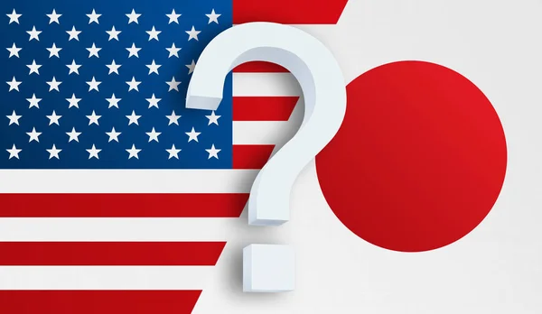 Relationship between the USA and the Japan — Stock Photo, Image
