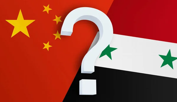 Relationship between the China and the Syria — Stock Photo, Image