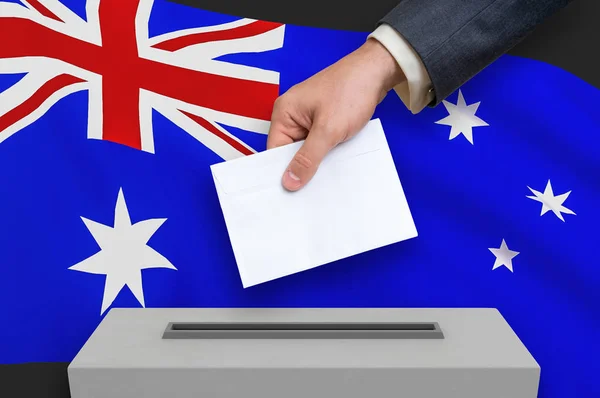 Election in Australia - voting at the ballot box — Stock Photo, Image
