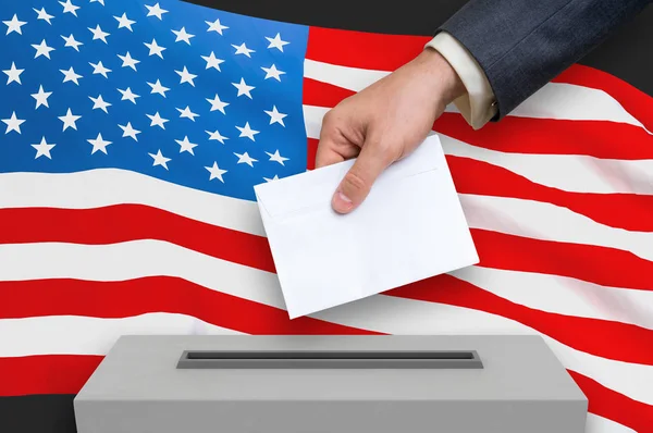 Wahl in den USA - Abstimmung an der Wahlurne — Stockfoto