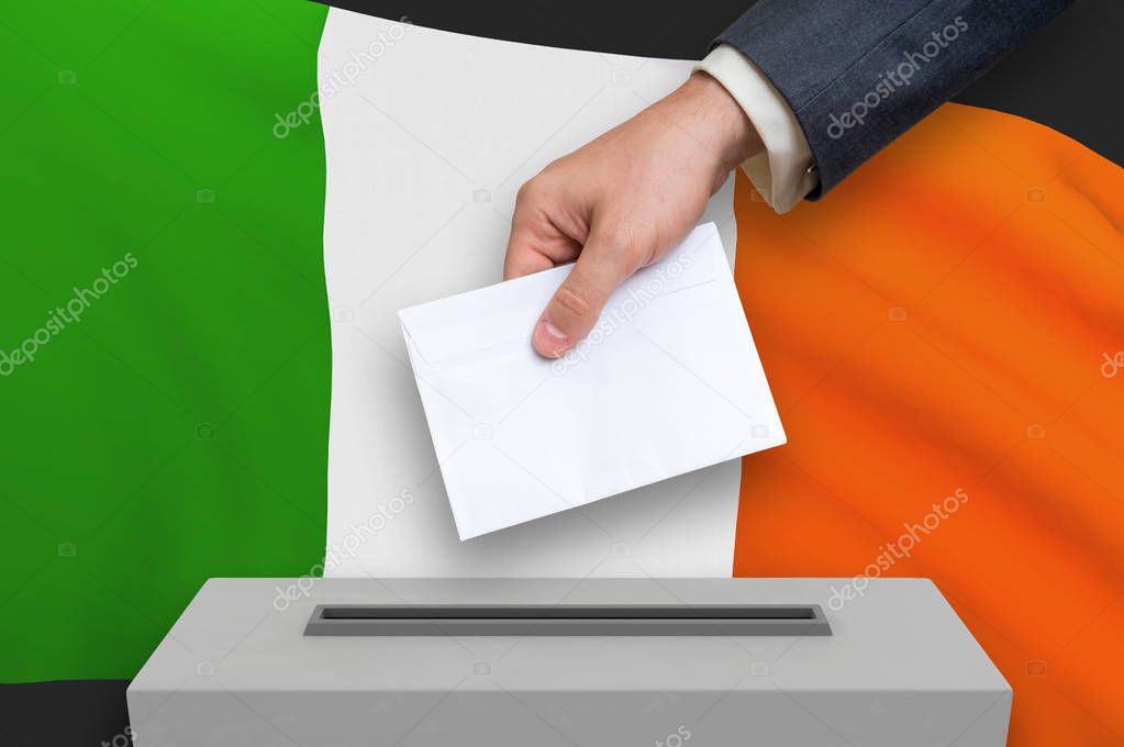 Election in Ireland - voting at the ballot box
