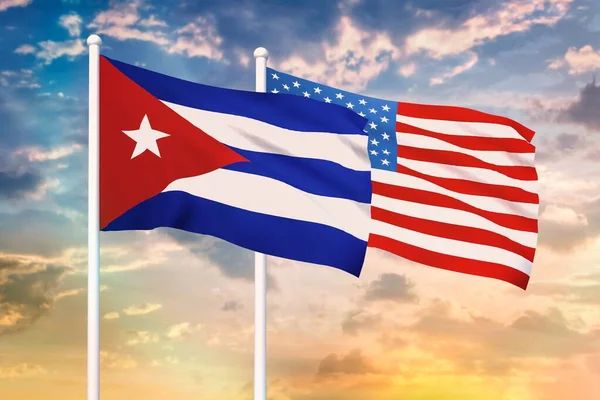 Związek między Kubą a USA — Zdjęcie stockowe