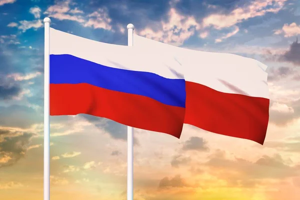 Отношения между Россией и Польшей — стоковое фото