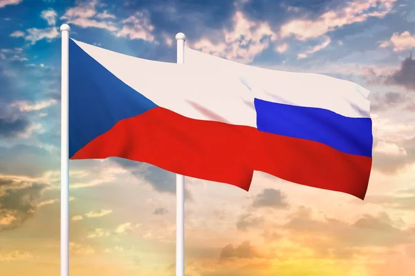 Отношения между Россией и Чехией — стоковое фото