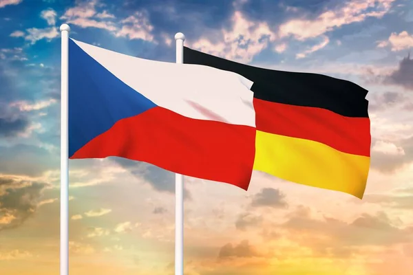 Beziehung zwischen der Tschechischen Republik und Deutschland — Stockfoto
