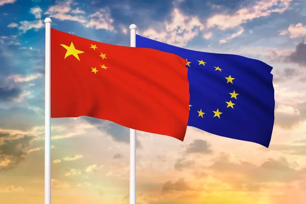 Relationship between the China and the European Union — Stock Photo, Image