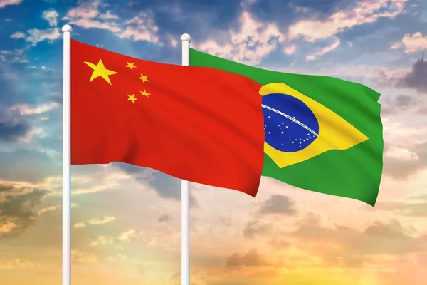 Relationship between the China and the Brazil — Stock Photo, Image