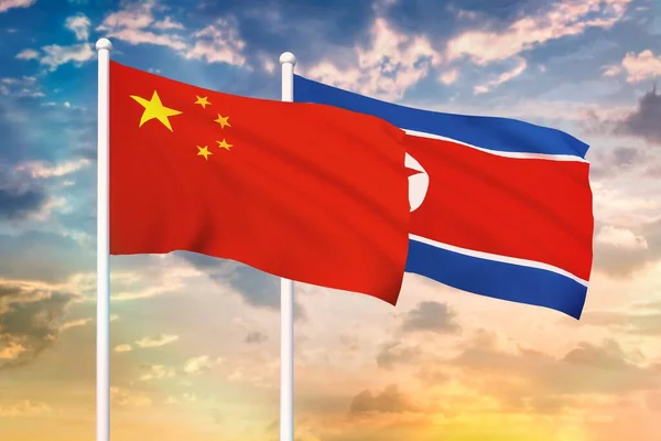 Relationship between the China and the North Korea — Stock Photo, Image