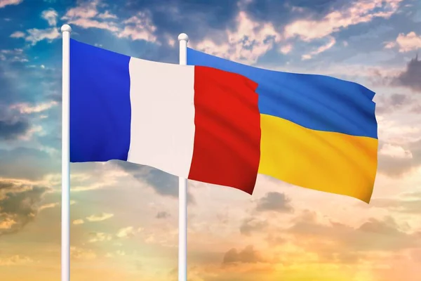 Relationship between the France and the Ukraine — Stock Photo, Image