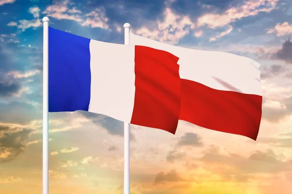 Relationship between the France and the Poland — Stock Photo, Image