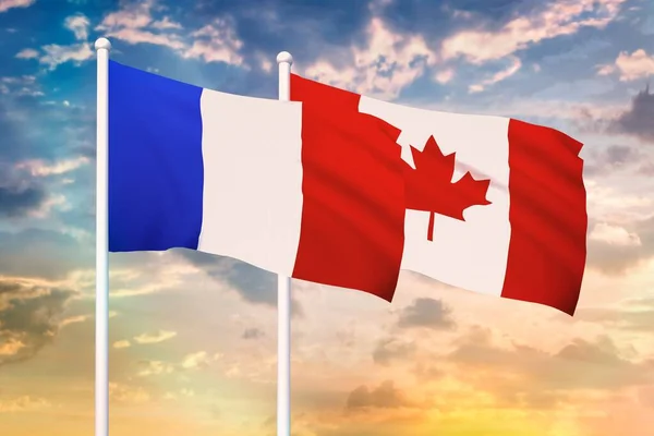 A Franciaország és Kanada közötti kapcsolat — Stock Fotó