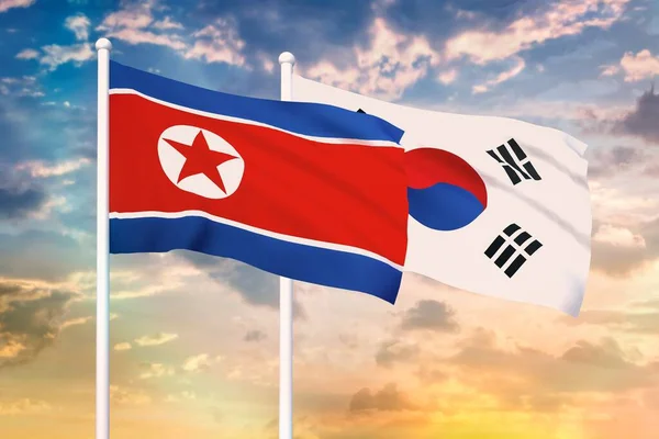 Relationship between the North Korea and the South Korea — Stock Photo, Image