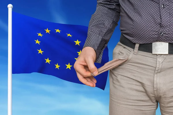 Pénzügyi válság az Európai Unióban - recesszió — Stock Fotó